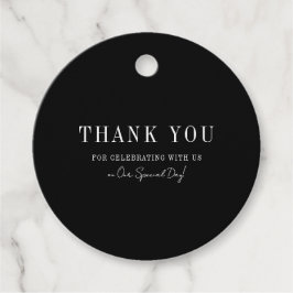 Floral Line Art Rustic Black Elegant Wedding Bedankjes Labels