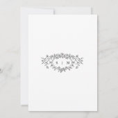 Floral Line Art Save The Date Invitation (Achterkant)