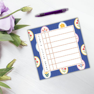 Floral Lined Frame - Blossom Time Sticky Notes