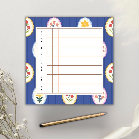 Floral Lined Frame - Blossom Time Sticky Notes