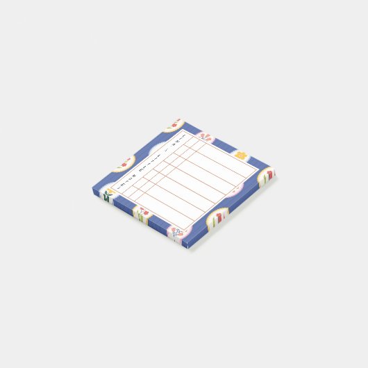 Floral Lined Frame - Blossom Time Sticky Notes (Schuin)
