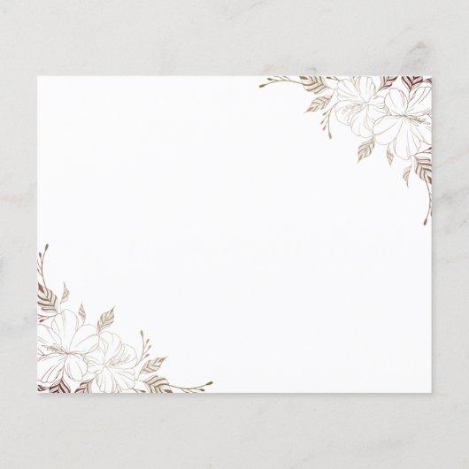 Floral Lines Time Capsule bruiloft Flyer (Achterkant)