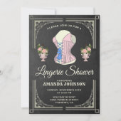  Floral Lingerie Bridal Shower Kaart (Voorkant)