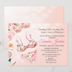Floral Lingerie Bridal Shower Uitnodiging