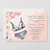 Floral Lingerie Bridal Shower Uitnodiging (Voorkant)
