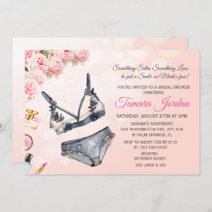 Floral Lingerie Bridal Shower Uitnodiging