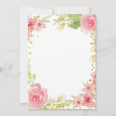 Floral Lingerie Shower Kaart (Achterkant)