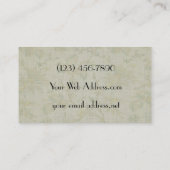  Floral-linnen afgesneden Visitekaartje (Achterkant)