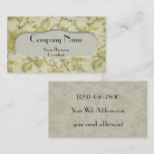  Floral-linnen afgesneden Visitekaartje (Voorkant / Achterkant)