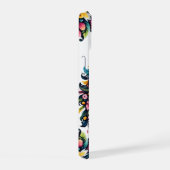 Floral Lion Silhouette iPhone 15 Case (Rechterkant)
