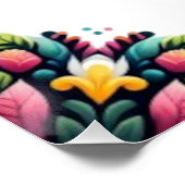 Floral Lion Silhouette Perfect Poster (Hoek)