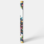 Floral Lion Silhouette Samsung Galaxy Hoesje (Linkerkant)