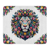 Floral Lion Silhouette Snijplank (Voorkant)