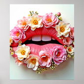 Floral Lips Artistry Poster (Voorkant)