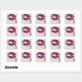 Floral Lips Motif Sticker (Vel)
