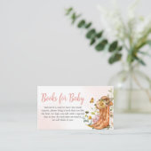Floral Little Cowgirl Baby shower Boeken voor Baby Informatiekaartje (Staand voorkant)