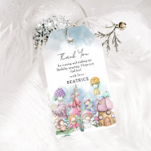 Floral Little Fairies Birthday Dank je wel