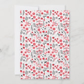 Floral Little Lady Ladybug Meisje Baby shower Kaart (Achterkant)