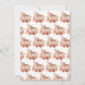 Floral Little Pumpkin-Baby shower Kaart (Achterkant)