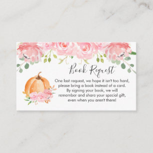 Floral Little Pumpkin Book Request Enclosure Card Informatiekaartje