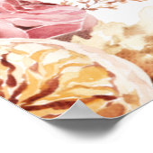 Floral Little PUMPKIN GIRL Baby shower Welkom Poster (Hoek)