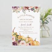 Floral Little Pumpkins Baby shower Kaart (Staand voorkant)