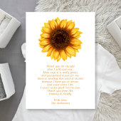 Floral Little Sunflower Baby shower Hartelijk dank Bedankkaart