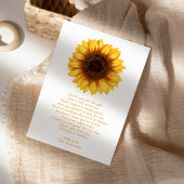 Floral Little Sunflower Baby shower Hartelijk dank Bedankkaart