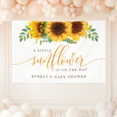 Floral Little Sunflower on Way Baby shower Spandoek