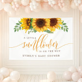 Floral Little Sunflower on Way Baby shower Spandoek