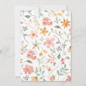 Floral Little Sunshine 1st Birthday Invitation Kaart (Achterkant)