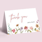 Floral Little Wildflower Dank je gevouwen kaart