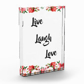 Floral "Live, Laugh, Love" Elegant   Fotoblokken (Links)