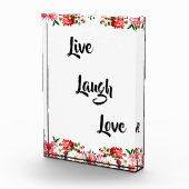 Floral "Live, Laugh, Love" Elegant   Fotoblokken (Rechts)
