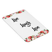 Floral "Live, Laugh, Love" Elegant Magneet (Rechterzijde)