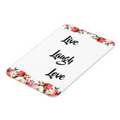 Floral "Live, Laugh, Love" Elegant Magneet (Linkerzijde)