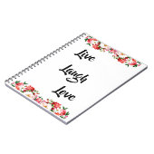 Floral "Live, Laugh, Love" Elegant Notitieboek (Linkerzijde)