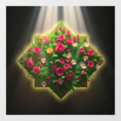 Floral Living Wall Digitale Kunst Raamsticker (Vel)