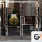 Floral Living Wall Digitale Kunst Raamsticker (Kantoordeur)