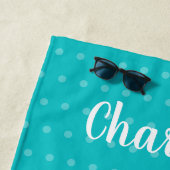 Floral Llama Alpaca Blauwgroen Kinderen Strandlaken (In situ)