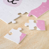 Floral Llama Alpaca Pink Aangepaste Kinderen Legpuzzel (Zijkant)