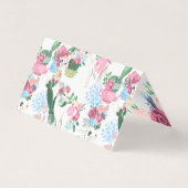 Floral Llama Baby shower Bedankt Visitekaartje (Achterkant)