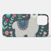 Floral Llama:  handgetekende Doodles Case-Mate iPhone Case (Achterkant (horizontaal))