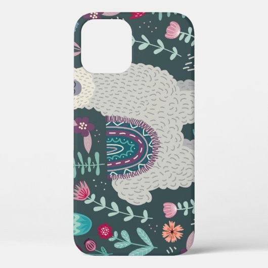 Floral Llama:  handgetekende Doodles Case-Mate iPhone Case (Achterkant)