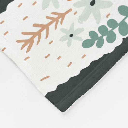 Floral Llamas Schattigee textuur Fleece Deken (Hoek)