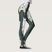 Floral Llamas Schattigee  textuur Leggings (Rechts)