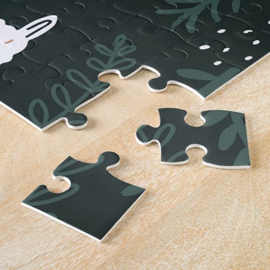 Floral Llamas Schattigee  textuur Legpuzzel (Zijkant)