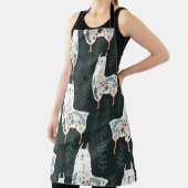 Floral Llamas Schattigee  textuur Schort (Insitu)