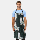 Floral Llamas Schattigee  textuur Schort (Gedragen)