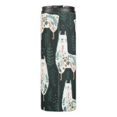 Floral Llamas Schattigee  textuur Thermosbeker (Achterkant)